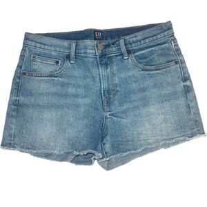 GAP Blue Jean Shorts Frayed Hem Size 30